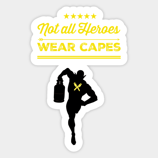 Hvac Not All Heroes Wear Capes Sticker by The Hvac Gang